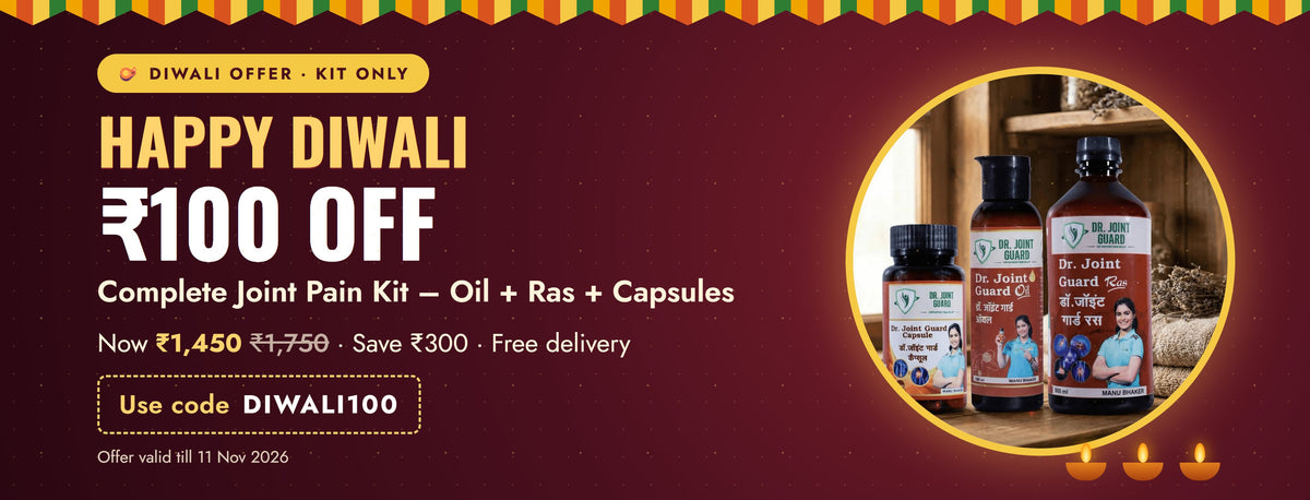 Diwali offer: Rs 100 off the Dr. Joint Guard joint pain kit with code DIWALI100